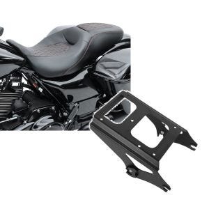 Set: Sitzbank für Harley Davidson Road Glide Custom 10-13 Craftride RH5 schwarz + Gepäckträger TP Abnehmbar für Harley Davidson Touring 09-13 schwarz Craftride_1