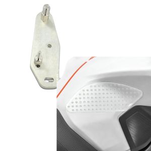 Set: Adapterplatte für ConStands Power Triumph Street Triple RS 17-21 + Seiten Tankpad Grip Pad M für Triumph Street Triple / R / RS_1