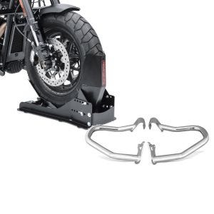 Set: Radwippe für Indian Scout / Bobber / Twenty Constands Easy Fix Vario einstellbar schwarz + Sturzbügel Indian Scout/ Sixty/Bobber 15-21 Craftride chrom_1