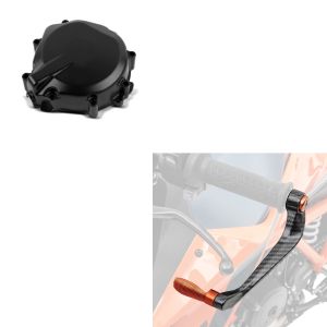 Set: Lichtmaschinendeckel für Suzuki GSX-R 600/ 750 00-03 Limadeckel Motordeckel + Hebelschützer für Suzuki GSX-R 750 / 600 X6 orange_1