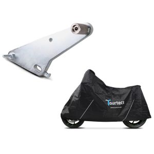 Set: Adapterplatte für ConStands Power Suzuki SV 650/ S 03-08 + Motorrad Abdeckplane Suzuki SV 650 / S / X Tourtecs L schwarz_1