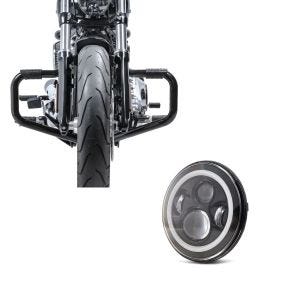 Set: Sturzbügel Mustache II für Harley Street Glide Special 15-21 schwarz + LED Scheinwerfer 7" für Harley Davidson Street Glide / Special DRL Craftride schwarz_1