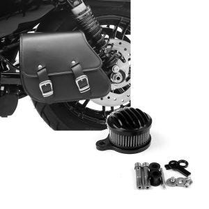 Set: Schwingentasche + Halter für Harley Sportster Forty-Eight 48 10-20 Craftride + Luftfilter Stripe für Harley Sportster Forty-Eight 48 10-16 Craftride_1