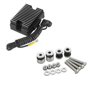 Set: Spannungsregler für Harley-Davidson Fat Boy 90-99 Gleichrichter Laderegler Craftride + Anbausatz Docking Hardware Kit für Harley-Davidson Fat Boy 90-99 Craftride_1