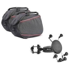 Set: Seitenkoffer Innentaschen 2x20L für Honda Deauville NT 700 / 650 V + Smartphonehalter SH8 für Honda Deauville NT 700 / 650 V_1