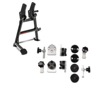 Set: Hauptständer Suzuki V-strom 650 04-10 Mittelständer ConStands in schwarz + Anbausatz 16-18mm für Alukoffer für Suzuki V-Strom 650 / 250 / XT_1