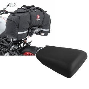 Set: Hecktasche für Suzuki SV 1000 / 650 / S Bagtecs SX80 70Ltr + Soziussitz für Suzuki SV 1000 / 650 / S 03-08 Beifahrersitz schwarz_1
