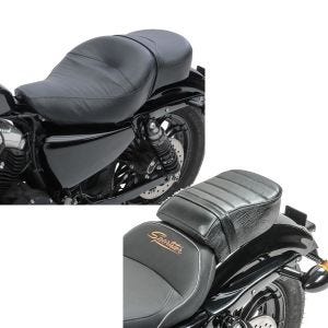 Set: Doppel Sitzbank für Harley Davidson Sportster 883 Iron 09-20 CM Sitz Craftride + Sozius Sitz mit Polsterung für Harley Sportster Forty-Eight 48/ 883 Iron Craftride_1