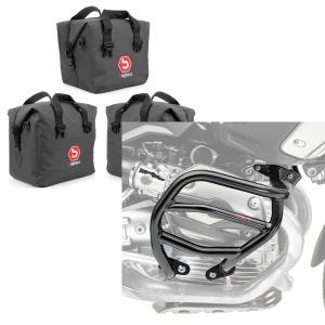 Set: Innentaschen für Aluminium Koffer + Topcase für BMW R 1200 GS/ Adventure 04-18 BAgtecs + Sturzbügel XL für BMW R 1200 GS 04-12 Motoguard Schutzbügel_1
