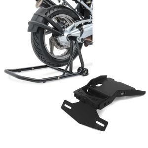 Set: Einarmständer BMW R NineT 14-21 Montageständer ConStands Single-Classic schwarz + Kennzeichenhalter für BMW R NineT / Pure 14-21 Nummernschildhalter Zaddox NH1_1