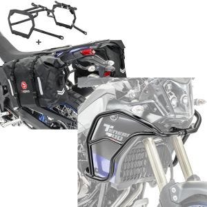 Set: Satteltaschen Set WP8 für Yamaha Tenere 700 19-21 mit Kofferträger Bagtecs + Verkleidungsschutzbügel XL für Yamaha Tenere 700 19-21 Motoguard Tank-Sturzbügel oben_1