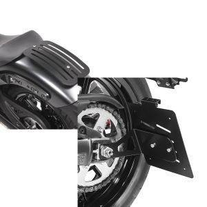 Set: Gepäckträger für Kawasaki Vulcan S / Café 15-21 Solo Rack L1 Gepäckbrücke Craftride + Kennzeichenhalter seitlich M für Kawasaki Vulcan S / Café 15-21 schwarz Craftride_1