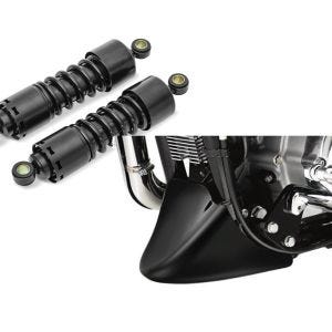 Set: Stoßdämpfer 11 Zoll Harley Sportster 883 Iron Federbeine von Craftride schwarz + Bugspoiler für Harley Sportster 883 Iron 09-20 Craftride_1
