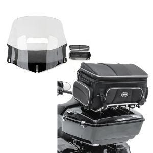 Set: Windschild Honda Goldwing GL 1800 01-16 mit Lüftungsgitter klar Craftride + Hecktasche für Honda Gold Wing 1800 / 1500 Topcase Tasche Craftride TT1 73Ltr_1