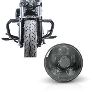 Set: Sturzbügel Mustache II für Harley Davidson Sportster Forty-Eight 48 10-20 Schutzbügel schwarz Craftride + Hauptscheinwerfer LED 5,75 Zoll für Harley Sportster Forty-Eight 48 10-20 schwarz von Craftride_1