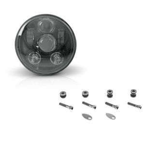 Set: Hauptscheinwerfer LED 5,75 Zoll für Harley Dyna Street Bob 06-17 schwarz von Craftride + Anbausatz Docking Hardware Kit für Harley-Davidson Dyna Street Bob 09-17 / Low Rider S Craftride_1
