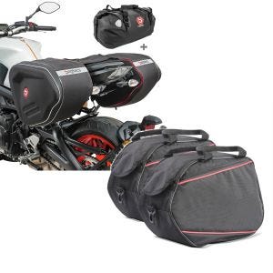 Set: Set Satteltaschen + Hecktasche für Yamaha MT-09 / Tracer 900 Bagtecs RF1-X60 + Seitenkoffer Innentaschen für Yamaha MT-09 Tracer 900 15-20 Bagtecs 2x20L_1