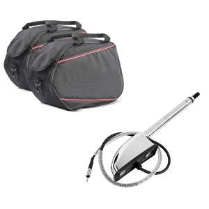 Set: Seitenkoffer Innentaschen 2x20L für Honda Gold Wing 1800 / 1500 + Antenne für Honda Goldwing 1800 01-16 Radio Audio Navi GPS Antennen-Kit Craftride_1