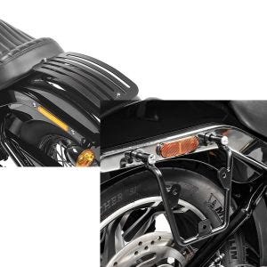 Set: Gepäckträger für Harley Davidson Softail 18-21 Solo Rack L1 Gepäckbrücke Craftride + Satteltaschenhalter für Harley Davidson Softail 18-21 Abstandshalter re-li Craftride_1