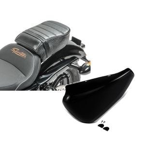 Set: Sozius Sitz mit Polsterung für Harley Sportster Forty-Eight 48/ 883 Iron Craftride + Batterieabdeckung Harley Sportster Forty-Eight 48 14-20 Craftride Seitendeckel links in schwarz_1