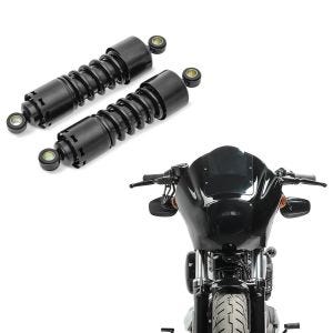 Sett: støtdemper 11 tommer -Davidson Dyna Street Bob 06-17 fjærbeskyttere fra Craftride svart + lampemaske MG8 egnet for Dyna Street Bob 06-17 lampebekledning røykgrå Craftride