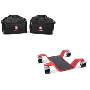 Set: Alukoffer Innentaschen für BMW R 1250 / 1200 GS / Adventure 04-21 Koffer Taschen Bagtecs MS1 + Rangierhilfe 400 kg für BMW R 1200 GS / Adventure Rangierplatte Rot_1