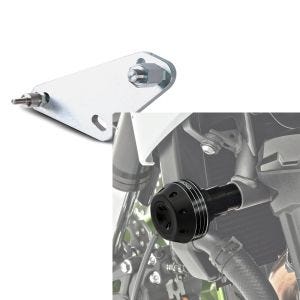 Set: Adapterplatte für ConStands Power Kawasaki Z 900 17-21 + Sturzpads für Kawasaki Z 900 17-21 Crashpads Motoguard SC2 schwarz_1