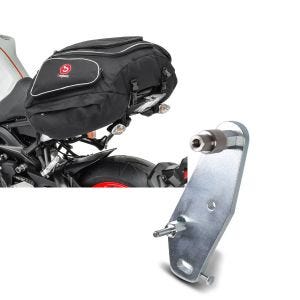 Set: Hecktasche für BMW S 1000 R Gepäcktasche hinten Bagtecs X50 50Ltr schwarz + Adapterplatte für ConStands Power BMW S 1000 R 17-20_1