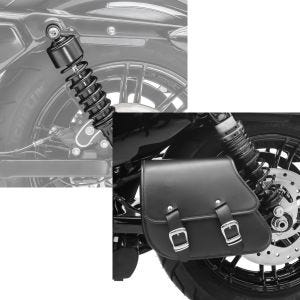 Set: Stoßdämpfer 11,9 Zoll Harley Davidson Sportster 883 Iron 09-20 Craftride schwarz + Schwingentasche + Halter für Harley Sportster 883 Iron 09-20 Craftride_1