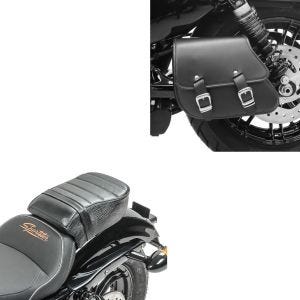 Set: Schwingentasche + Halter für Harley Sportster Forty-Eight 48 10-20 Craftride + Sozius Sitz mit Polsterung für Harley Sportster Forty-Eight 48/ 883 Iron Craftride_1