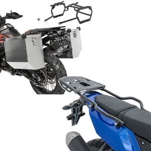 Set: Alu Koffer Set 34-40L für Yamaha Tenere 700 19-21 mit Kofferträger Bagtecs Atlas + Gepäckträger + Halter für Yamaha Tenere 700 19-21 Bagtecs SLP Gepäckbrücke_1