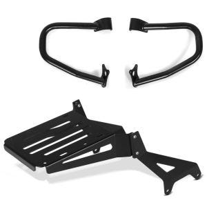 Set: Gepäckträger für Indian Scout / Sixty 15-21 Gepäckbrücke Craftride schwarz + Sturzbügel Indian Scout/ Sixty 15-21 Craftride schwarz_1