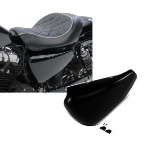 Set: Solo Sitz für Harley Sportster Forty-Eight 48 10-20 Craftride SR4 Sitzbank + Batterieabdeckung Harley Sportster Forty-Eight 48 14-20 Craftride Seitendeckel links in schwarz_1