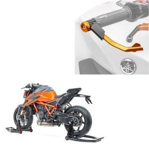 Set: Montageständer Set für KTM 1290 Super Duke/ R 14-21 Vorder- und Hinterrad ConStands S-B1 + Hebelschützer für KTM 1290 Super Duke GT / R X1 orange_1