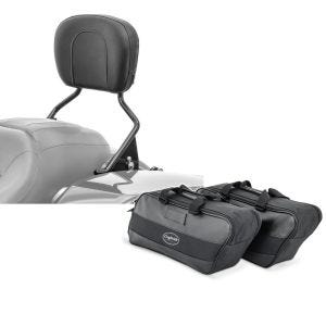 Set: Sissybar Harley Street Glide Special 15-19 Craftride Fast Driver-M schwarz + Innentasche Seitenkoffer für Harley Street Glide Special 15-21 Craftride 19Ltr schwarz_1