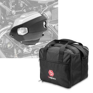 Set: Zylinderschutz für BMW R 1200 GS / Adventure 10-13 Ventildeckelschutz Motoguard CP4 + Innentasche Aluminium Topcase für BMW R 1250 GS / 1200 GS /Adventure 04-21 Alukoffer Bagtecs MT1_1