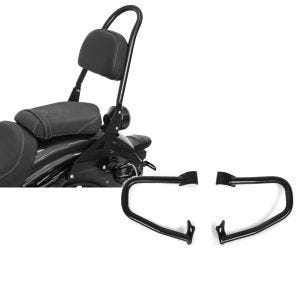 Set: Sissybar für Indian Scout / Sixty 15-21 Craftride Fast Rider-M schwarz + Sturzbügel Indian Scout/ Sixty 15-21 Craftride schwarz_1