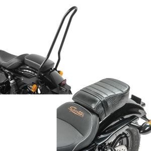 Set: Sissybar für Harley Sportster 883 Iron 09-20 Craftride Tampa + Sozius Sitz mit Polsterung für Harley Sportster Forty-Eight 48/ 883 Iron Craftride_1