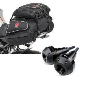 Set: Hecktaschen Set Yamaha MT-07 / Tracer Bagtecs X50 und X52 + Sturzpads für Yamaha MT-07 / Tracer 700 13-19 Crashpads Motoguard SC2 schwarz_1