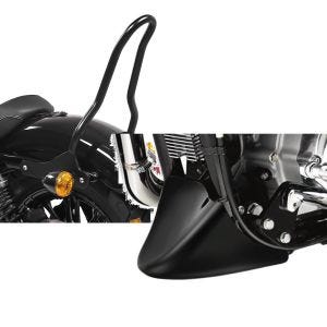 Set: Sissybar für Harley Sportster 883 Iron 09-20 Craftride Tampa S schwarz + Bugspoiler für Harley Sportster 883 Iron 09-20 Craftride_1