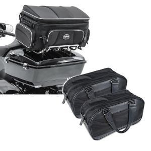 Set: Hecktasche für Honda Gold Wing 1800 / 1500 Topcase Tasche Craftride TT1 73Ltr + Koffer Innentaschen für Honda Goldwing 1800 18-21 Craftride Seitenkoffer Taschen_1