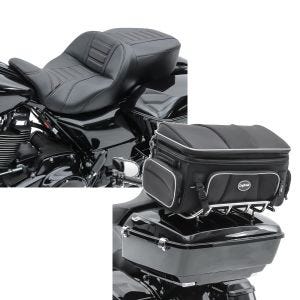 Set: Sitzbank für Harley Electra Glide Ultra Classic 14-20 Craftride TG3 in schwarz + Hecktasche für Harley Davidson Electra Glide Ultra Classic Topcase Tasche Craftride TT1 73Ltr_1