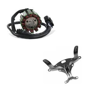 Set: Lichtmaschine Stator für Yamaha YZF-R1 04-08 Alternator Zaddox + Verkleidungshalter für Yamaha YZF-R1 04-06 Verkleidungshalterung_1