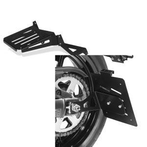 Set: Gepäckträger Kawasaki Vulcan S/ Cafe 15-21 Craftride schwarz + Kennzeichenhalter seitlich M für Kawasaki Vulcan S / Café 15-21 schwarz Craftride_1