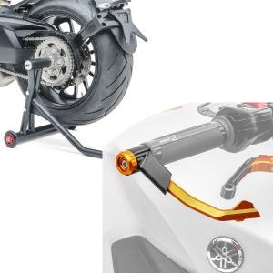 Set: Einarmständer KTM 1290 Super Duke / R 14-21 Montageständer ConStands Single-Racing schwarz matt + Hebelschützer für KTM 1290 Super Duke GT / R X1 orange_1
