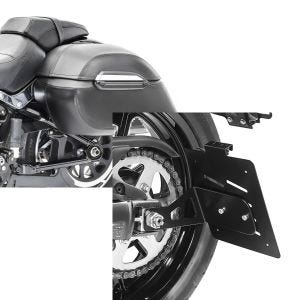 Set: Seitenkoffer Set Kawasaki Vulcan S / Café Craftride K3 33Ltr in schwarz + Kennzeichenhalter seitlich M für Kawasaki Vulcan S / Café 15-21 schwarz Craftride_1