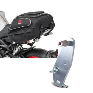 Set: Hecktasche für BMW S 1000 R Gepäcktasche hinten Bagtecs X50 50Ltr schwarz + Adapterplatte für ConStands Power BMW S 1000 R 14-16_1