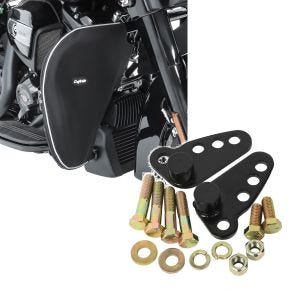 Set: Sturzbügel Spritzschutz für Harley Street Glide 06-21 Beinwärmer Craftride + Tieferlegungskit 1-3" für Harley Street Glide 06-17 Tieferlegung Craftride_1
