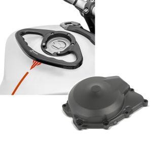 Set: Sozius Haltegriff für Yamaha YZF-R6 / YZF-R1 PG1 Zaddox + Lichtmaschinendeckel für Yamaha YZF-R6 06-19 Limadeckel Motordeckel_1