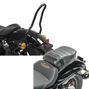 Set: Sissybar für Harley Sportster 883 Iron 09-20 Craftride Tampa S schwarz + Sozius Sitz mit Polsterung für Harley Sportster Forty-Eight 48/ 883 Iron Craftride_1